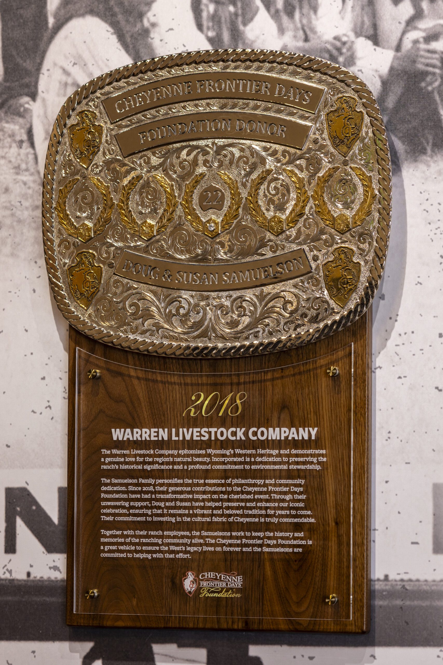 Warren Livestock Company Plaque Warren Livestock Company Plaque