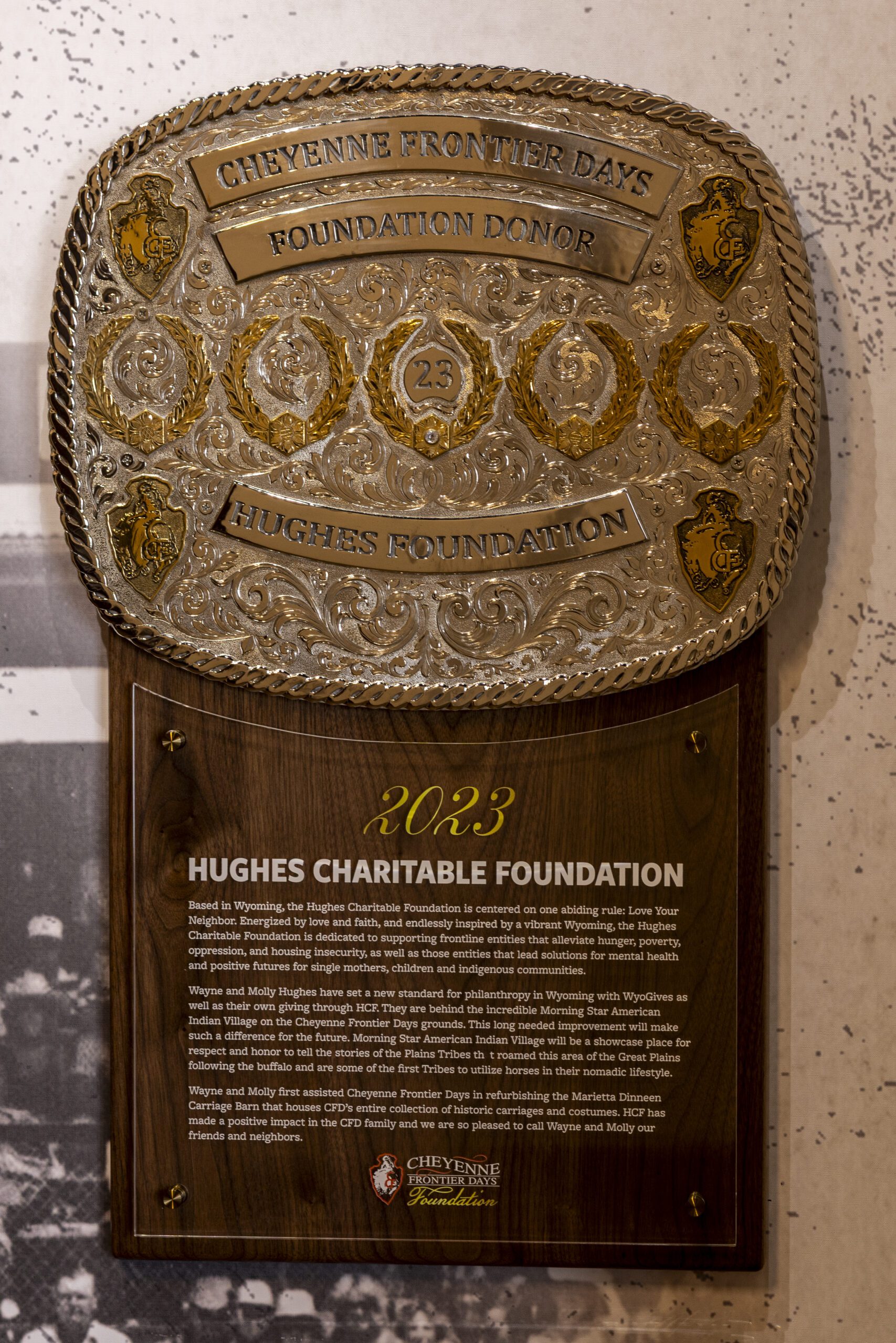 Hughes Charitable Foundation Plaque Hughes Charitable Foundation Plaque